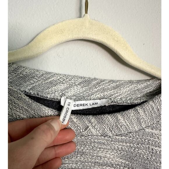 Derek Lam 10 Crosby Gray Textured Cropped Shirt Size Small - Picture 3 of 8